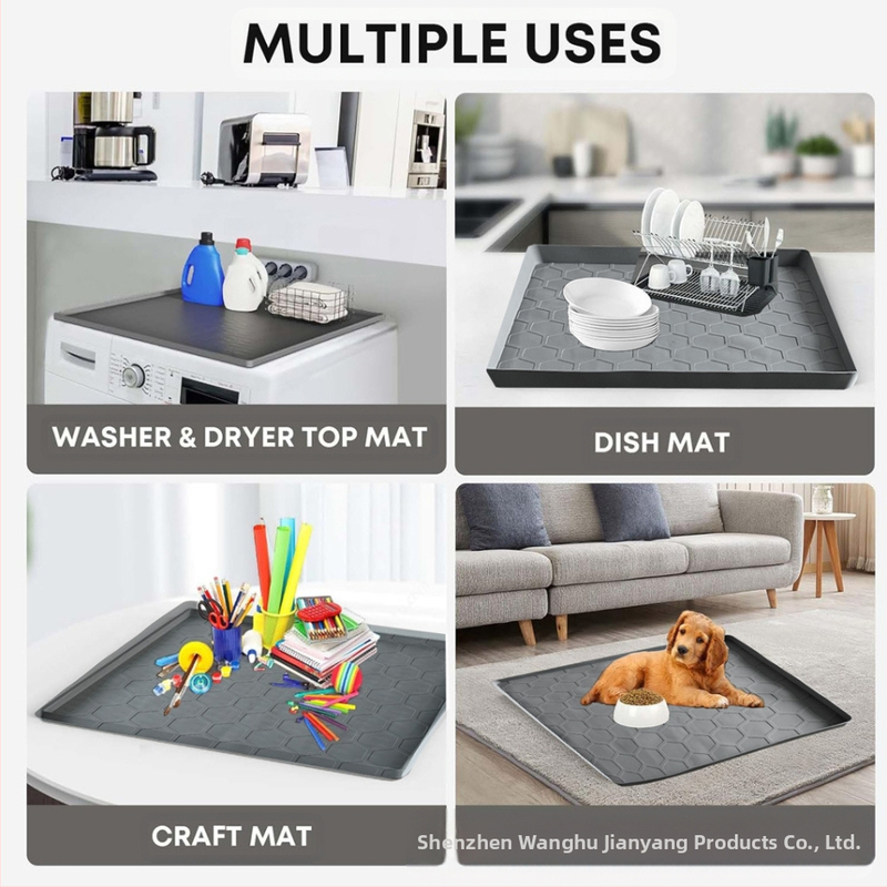 Силиконова подложка за хладилник и пералня – квадратна, устойчива на прах и драскотини, защита срещу протичане, кухненска употреба, персонализация достъпна