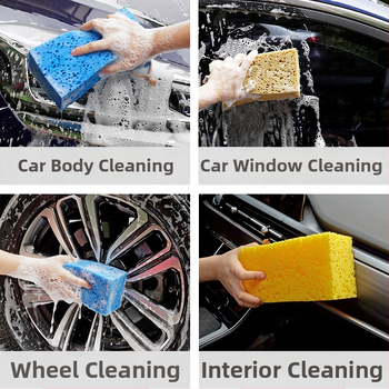 Meiluo Jie Sutręšta didelė putų plovimo kempinė automobiliams – didelis medaus šerdes formos kempinė iš jūros dumbliai, auto valymui