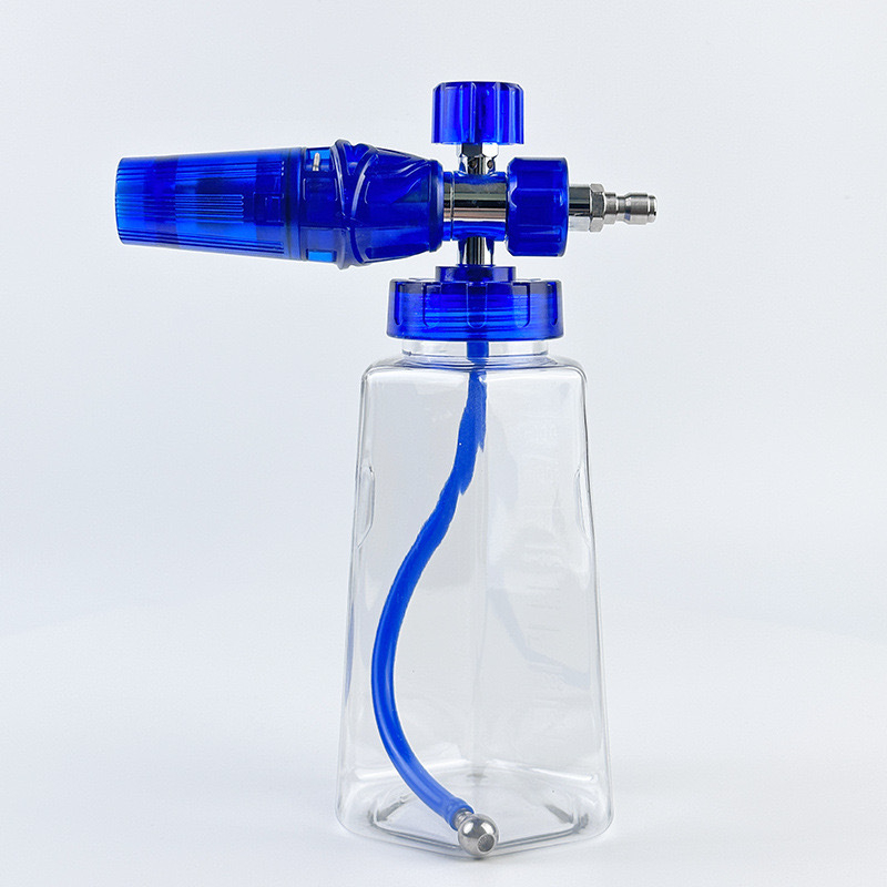 Putu smidzināšanas pudelīte ar augstas spiedes ūdens pistoli, caurspīdīgs ventilatora formas gals, elektroplakšanas sakausējums