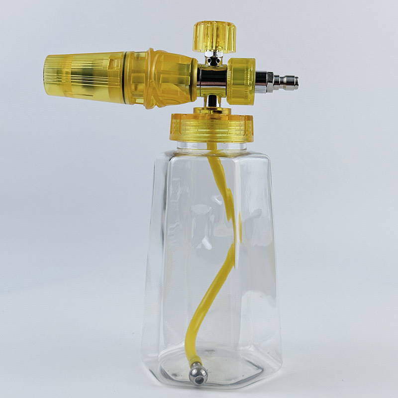 Putu smidzināšanas pudelīte ar augstas spiedes ūdens pistoli, caurspīdīgs ventilatora formas gals, elektroplakšanas sakausējums