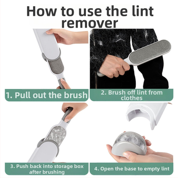 Naminių gyvūnėlių plaukų šalinimo rulonėlis su elektrostatiniu šepetėliu — plastmasinis korpusas, prekinis ženklas Wei Yi Mei, išleistas 2020 m.