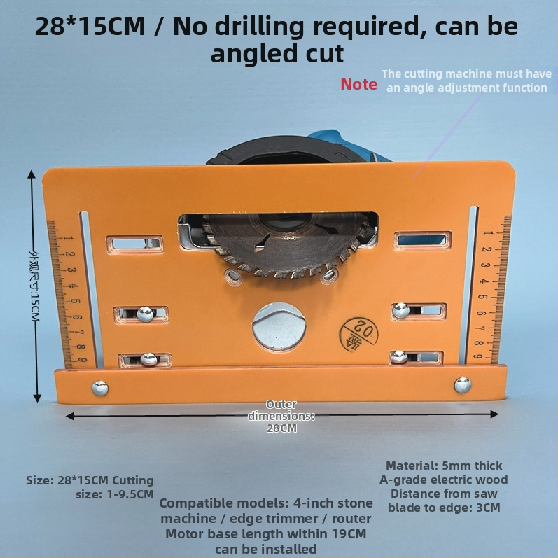 Drvena baza ploča s mjernom skalom i laserskim vodilom, Bakelitni rezni dodatak