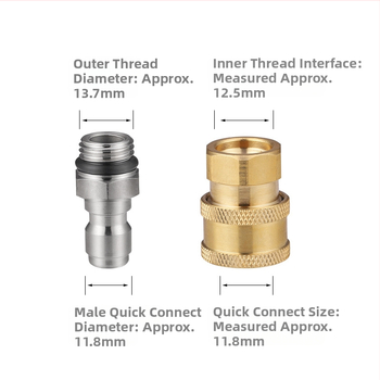 Γρήγορος συνδετήρας για κεφαλή πλυστικού πιστόλου αυτοκινήτων, ελεύθερη άρθρωση, M14x1.5, καθαρό χαλκό, Baojing