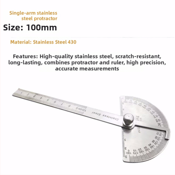 Γωνιομετρικός χάρακας, 430 ανοξείδωτος χάλυβας, 0–180° για ξυλουργική