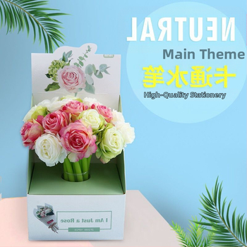 Στυλό σε σχήμα ρόδου από μαλακό gel, μη διαγράψιμο μελάνι