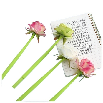 Στυλό σε σχήμα ρόδου από μαλακό gel, μη διαγράψιμο μελάνι