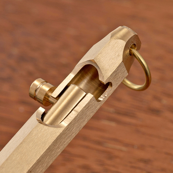 Ορείχαλκινο εξάγωνικό στυλό ballpoint με εκτύπωση λογότυπου