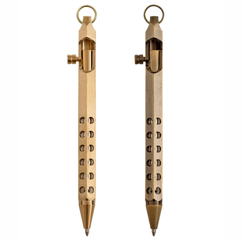 Ορείχαλκινο εξάγωνικό στυλό ballpoint με εκτύπωση λογότυπου