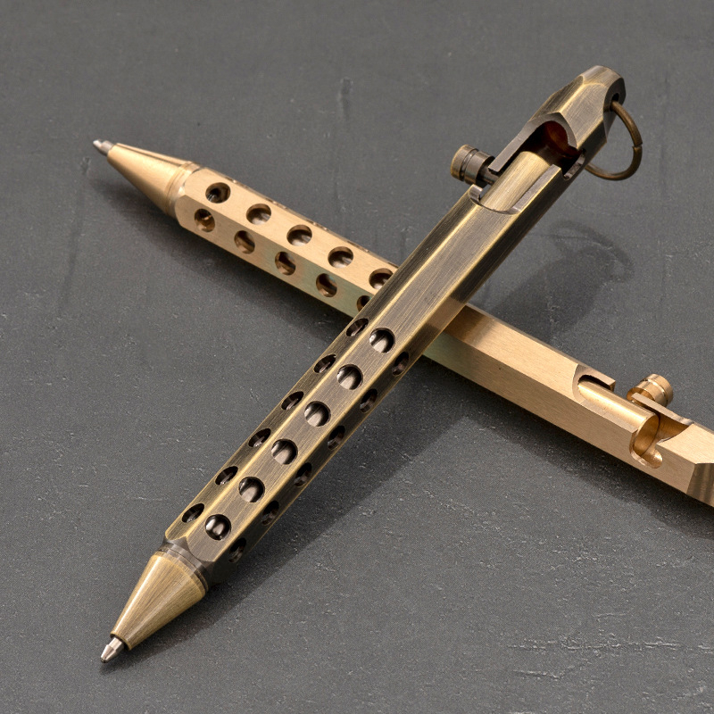 Sárgaréz hatszögletű golyóstoll logónyomtatással