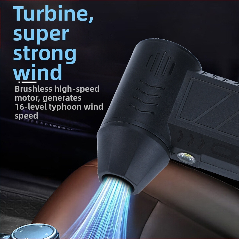 Mini rankinis ventiliatorius su bešepiniu varikliu, įkraunama 4000 mAh baterija, 4 greičio režimai, triukšmas 51–60 dB, svoris 326 g