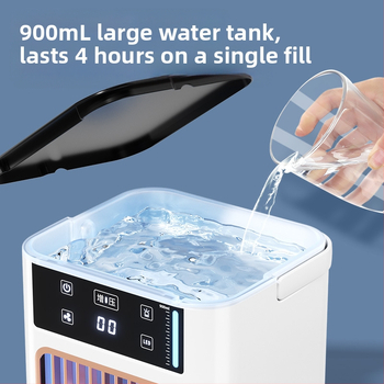 USB επιτραπέζιος αεροψύκτης με ομίχλη ψεκασμού, ήσυχος, 3 ταχύτητες, κινητήρας brushless