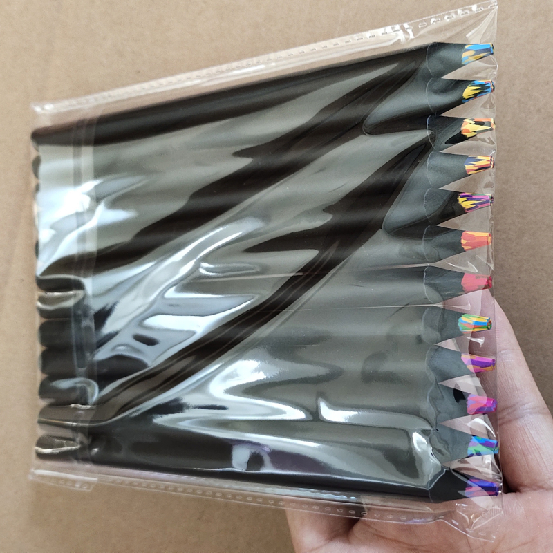 Fa burkolatú szivárványos ceruza készlet, 12 szín, kreatív rajzeszköz (Külső: Fa; Márka: Nincs márka; Típus: Egyéb)