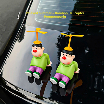 Plastinis automobilio vidaus ornamentas, cartoon stiliaus, su streso malšinimo funkcija