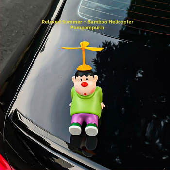 Plastinis automobilio vidaus ornamentas, cartoon stiliaus, su streso malšinimo funkcija