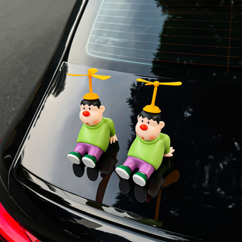 Plastinis automobilio vidaus ornamentas, cartoon stiliaus, su streso malšinimo funkcija