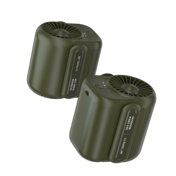 Prijenosni ventilator za vrat/pojas, vanjska upotreba, USB punjenje, ugrađena baterija 6000mAh, 5 lopatica, 4 brzine