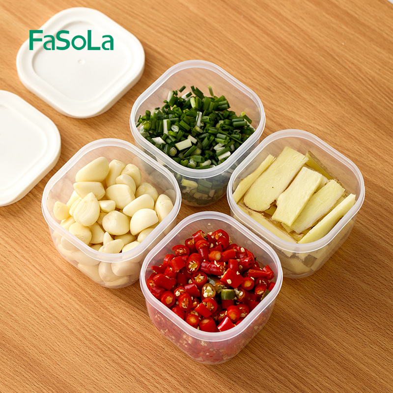 FaSoLa Ilga Saugojimo Dėžė Su Dangteliu – Polietilenas ir Polipropilenas, Virtuvės Organizatorius Prieskonėms, Vaisiams ir Daržovėms