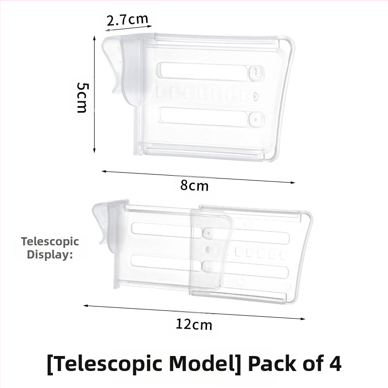 Ρυθμιζόμενο κλιπ διαχωρισμού ψυγείου για πλαϊνή πόρτα, πλαστικό, εγκατάσταση με γάντζο, απλός και μοντέρνος σχεδιασμός, αποθήκευση με πολλά επίπεδα (πάνω από 8 επιπέδων)