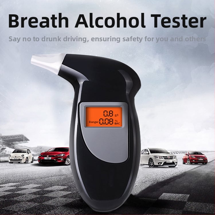 Алкохолен тестер за автомобили - преносим, високопрецизен, с цифров дисплей