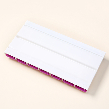 Κουτί φαρμάκων με 14 διαμερίσματα, διπλής σειράς, φορητό, με καπάκι και σφράγιση, πολυπροπυλένιο, 1 L χωρητικότητα