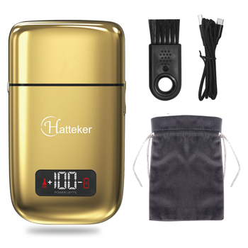 Vīriešu elektriskais skuveklis ar LCD displeju, plūstošā galva, divu asu galva, iebūvēta 500–800 mAh akumulatora, darbības laiks virs 60 minūtēm.