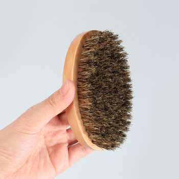 Szakállkefe lotusz fogantyúval, ovális kialakítású, sörtés és nylon szálak, a szakáll formázásához, 79 g