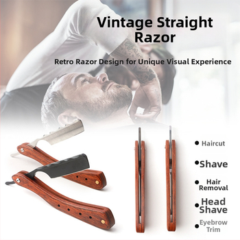 CestoMen Χειροκίνητο Αναδιπλούμενο Ξυριστικό με Βάση/Στήριγμα, Vintage Κλασικός Σχεδιασμός, Λεπίδα Δεν Περιλαμβάνεται
