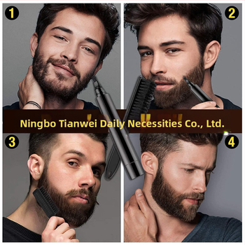 Σετ περιποίησης γενειάδας με τετράπλευρη βούρτσα και στυλό: 1 σετ βούρτσας, τρίχες συνθετικές, πλαστική λαβή, φορητός σχεδιασμός, 220 σετ ανά κουτί