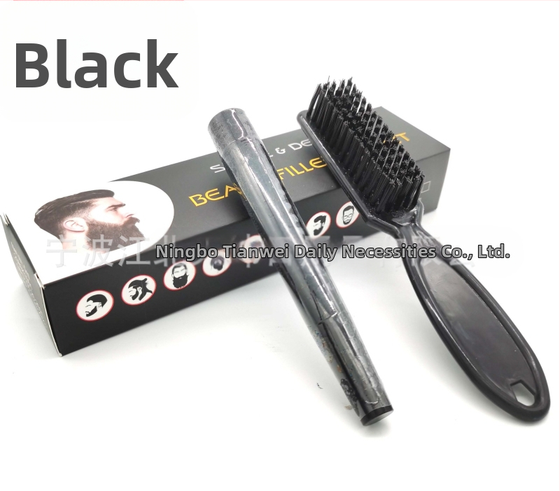 Σετ περιποίησης γενειάδας με τετράπλευρη βούρτσα και στυλό: 1 σετ βούρτσας, τρίχες συνθετικές, πλαστική λαβή, φορητός σχεδιασμός, 220 σετ ανά κουτί