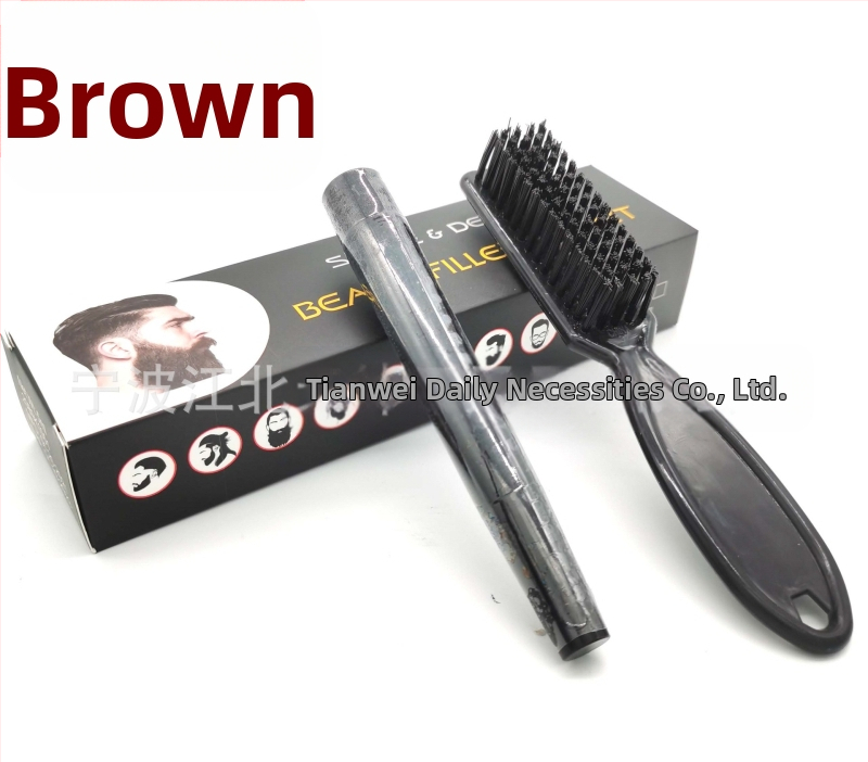 Σετ περιποίησης γενειάδας με τετράπλευρη βούρτσα και στυλό: 1 σετ βούρτσας, τρίχες συνθετικές, πλαστική λαβή, φορητός σχεδιασμός, 220 σετ ανά κουτί