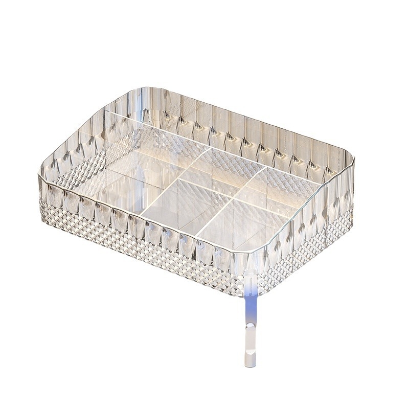 Κουτί αποθήκευσης καλλυντικών — με συρτάρι, ανθεκτικό στη σκόνη, με μεγάλη χωρητικότητα, επιτραπέζιος οργανωτής · Υλικό PET+PP · Μάρκα Three Arts · Σύγχρονο μινιμαλιστικό στυλ · Έκδοση 2024.