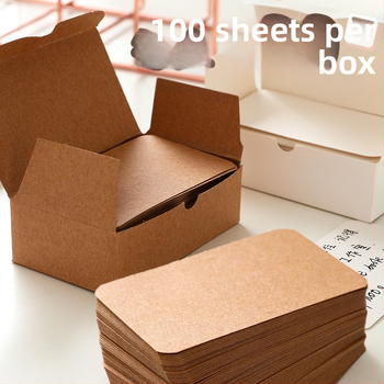 DIY графити карти за писане — 100 празни карти от крафт картон с английски думи