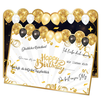 Κάρτα ευχών Wenqixi, χαρτόνι, απλό και μοντέρνο στυλ, κατάλληλη για γενέθλια, κατηγορία: ευχετήρια κάρτα