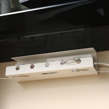 Οργανωτής καλωδίων κάτω από το γραφείο, εγκατάσταση χωρίς τρύπημα, PS υλικό, 1 επίπεδο, σετ 1 τεμαχίου