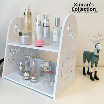 Επιτραπέζιος οργανωτής μακιγιάρ με δύο επίπεδα — πολυλειτουργικός, φορητός, ανθεκτικός στην υγρασία, επιτραπέζια εγκατάσταση