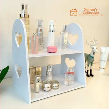 Επιτραπέζιος οργανωτής μακιγιάρ με δύο επίπεδα — πολυλειτουργικός, φορητός, ανθεκτικός στην υγρασία, επιτραπέζια εγκατάσταση