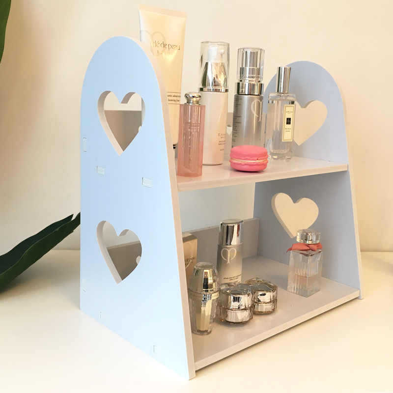 Asztali sminktároló két szinttel — többfunkciós, hordozható, nedvességálló, asztali telepítés