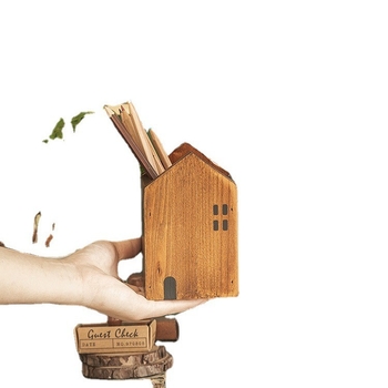 Ξύλινη θήκη στυλό – ρετρό διακοσμητικό γραφείου για πινέλα ζωγραφικής, χρωματιστά μολύβια και βούρτσες μακιγιάζ; Προσαρμογή με λογότυπο