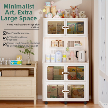 Επιτοίχιο ντουλάπι αποθήκευσης μητέρων και βρεφών με τραπεζάκι θηλασμού, μοντέλο 9614, υλικό πολυπροπυλένιο (PP), στυλ light luxury