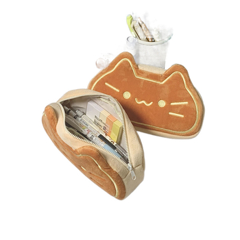 Θήκη μολυβιών με γατάκι, Καμβάς, Μεγάλη χωρητικότητα, Κορεατικό στυλ (Υλικό: Καμβάς; Χωρητικότητα: Μεγάλη; Φύλο: Ουδέτερο)