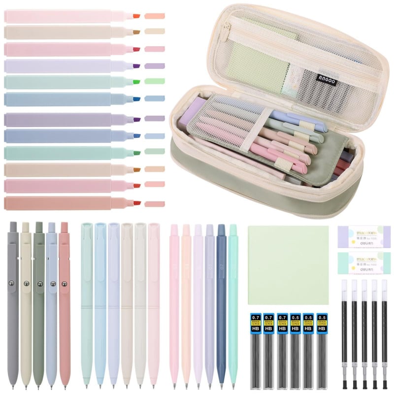 Комплект несесери за моливи с голям капацитет, сладък комплект за бележки върху Библията, задължителен за колежа (Без електричество, Без подарък, IP авторизация: Не)