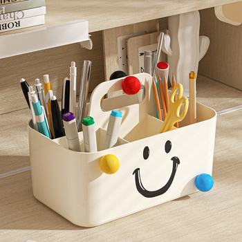 Десктоп органайзер за козметика и канцелария | модел 1417, PS материал, капацитет 2 л, японски стил, сортиране