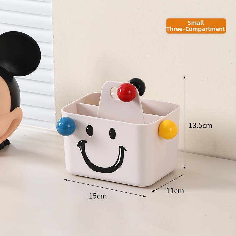 Десктоп органайзер за козметика и канцелария | модел 1417, PS материал, капацитет 2 л, японски стил, сортиране