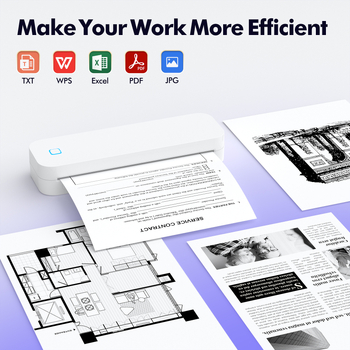 Принтер за татуировки, компактен A4, Bluetooth, термална хартия, 297 мм формат, капацитет 200 страници, тегло 635 g