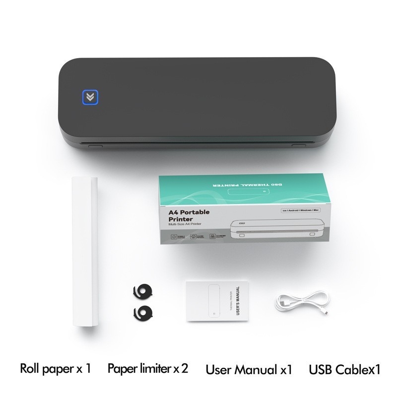 Принтер за татуировки, компактен A4, Bluetooth, термална хартия, 297 мм формат, капацитет 200 страници, тегло 635 g