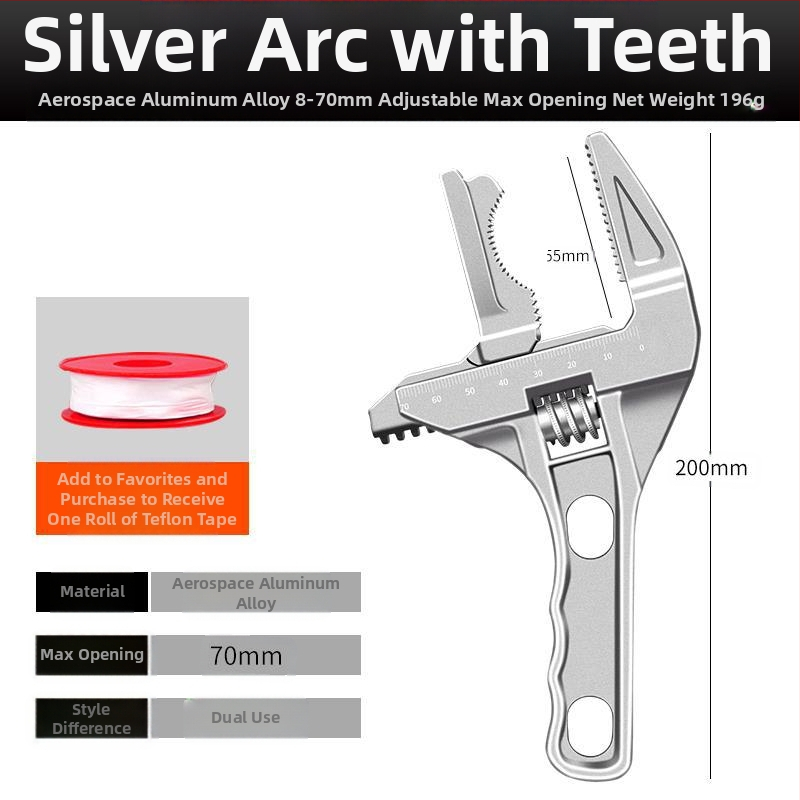 Тръбен ключ за мивка, S2 инструментална стомана, пластмасово покритие, за ремонт на водопроводни тръби и ъглови кранове