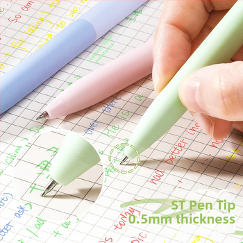 Σετ πέντε γέλ στυλό Macaron σειρά, vintage στυλ, πλαστικό σώμα, μη διαγράψιμες, υλικό άκρου: άλλες ύλες