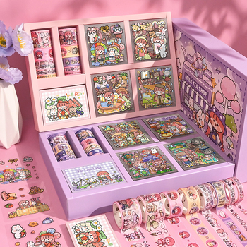 Ziyi Σετ αυτοκόλλητων ταινιών σημειώσεων – αυτοκόλλητο, γλυκό στυλ, εκτύπωση