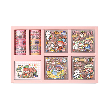 Ziyi Σετ αυτοκόλλητων ταινιών σημειώσεων – αυτοκόλλητο, γλυκό στυλ, εκτύπωση