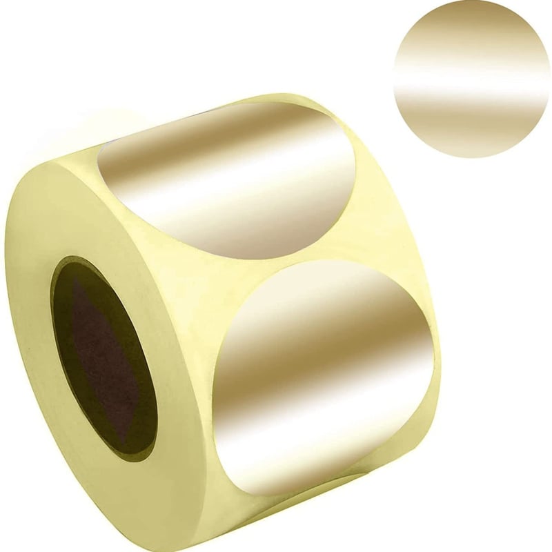 Etichete adezive din PVC, rotunde, decupate, grosime 0.1 mm, rezistente la -10 la 50 °C, pentru închidere decorativă